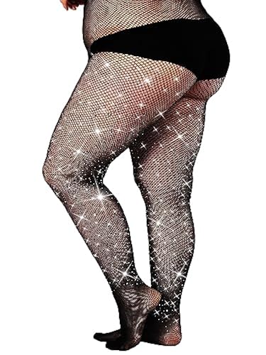 SUREPOCH Plus Size Fishnet Stockings for Women, 20 Colors High