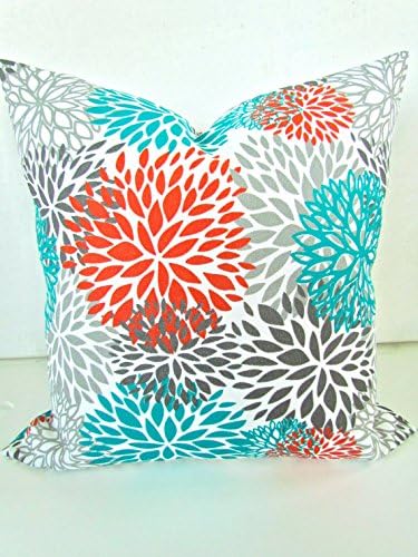 Amazon Com Misshow Pillows Orange Teal Throw Pillow Covers