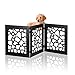 Kleeger Freestanding Folding Indoor Safety Wooden Pet Gate For Home Or Office [ Die-Cut Giraffe Pattern Design ]. No Tools Required, Easy To Set Up