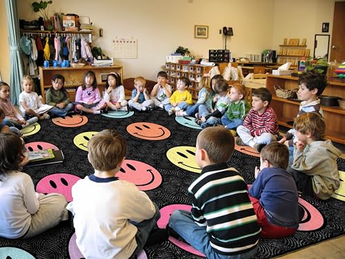OLEEK Large Classroom Rug Elementary 8x13 - (Washable) Classroom Rugs for Kids Room - Classroom Carpet Elementary - Kids playroom Rug 8 x 13 - Preschool Rugs for Classroom - Schoolgirl Classroom Decor