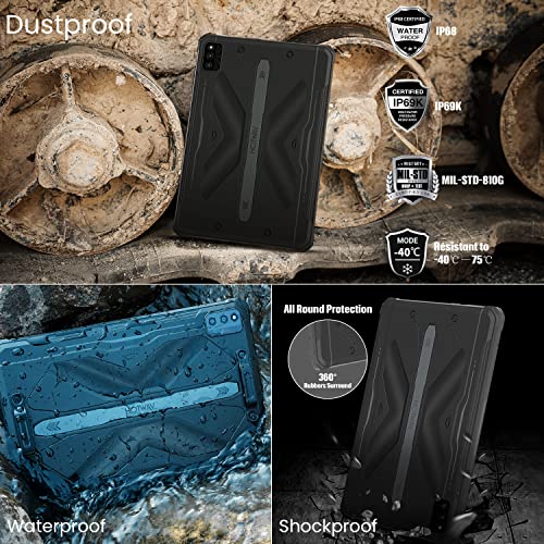 Tablette Rugged HOTWAV R8 10.1" Android 14 - 12Go RAM 128Go ROM, 4G LTE, IP68, 10800mAh - Tablette Incassable Extérieur - 4
