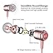 BYZ Earbuds, In-Ear Metal Bass Earphones, with Microphone Noise Isolating Headphones, Comfort Fit for iPhone 6 Samsung Android Smartphones Xbox Laptop iPad (Rose Gold)