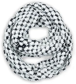 Trudy Popcorn Knit Infinity Scarf (White)