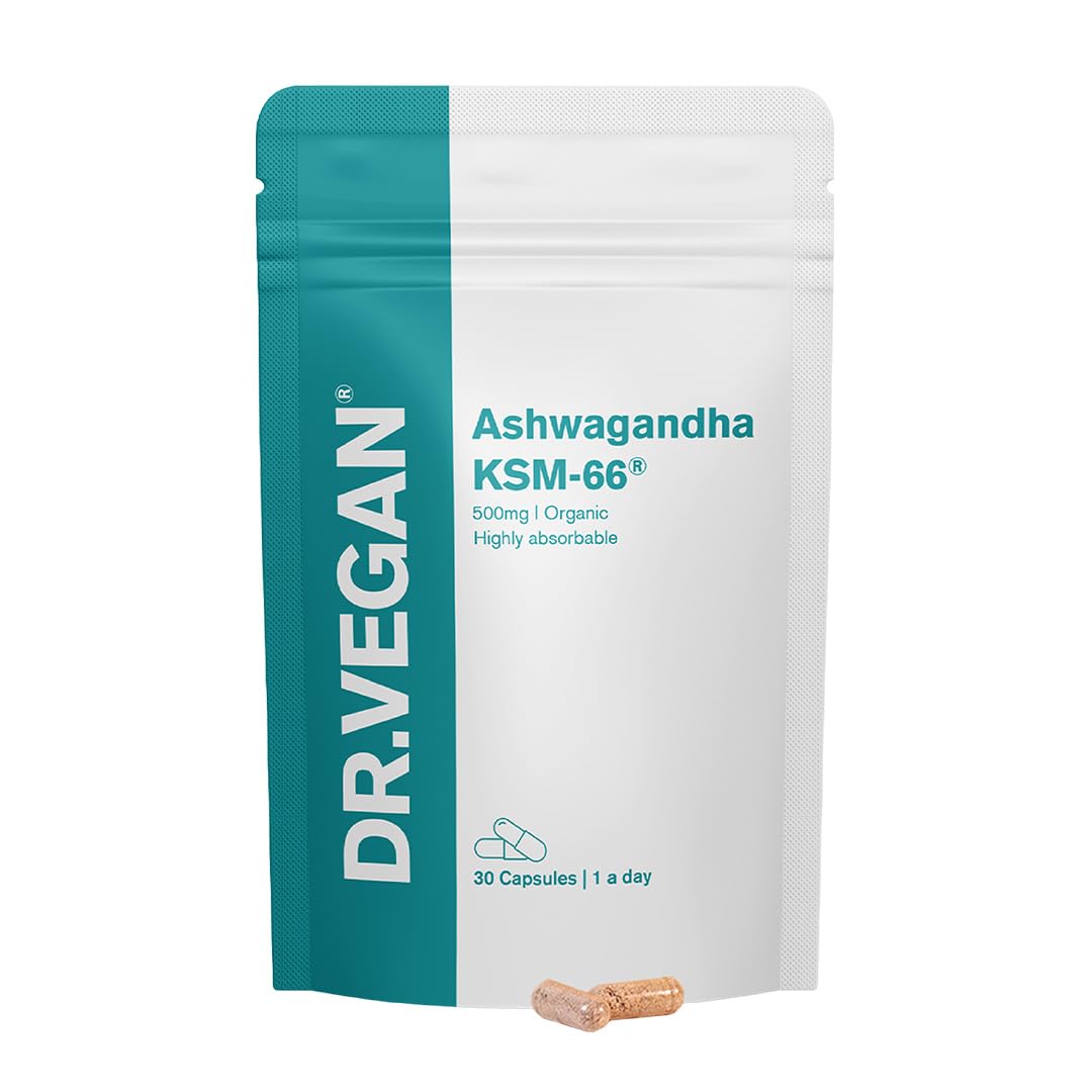 DR.VEGAN Daily Ashwagandha KSM-66 | 500mg | Ashwagandha Root | 30 Capsules | One-A-Day