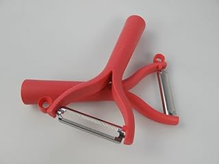 TUPPERWARE Schäler Universalschäler (2) Rot D119 Flachschliff Wellenschliff