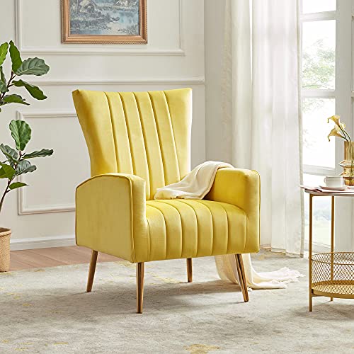 BELLEZE Modern Upholstered Wingback Accent Lounge Arm Chair MidBack