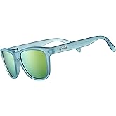 goodr Sunbathing with Wizards Polarized Sunglasses, Medium Sized (OG), Light Blue Translucent Frames with Gold Mirrored Reflective Lenses, UV400 Protection, No Slip, No Bounce