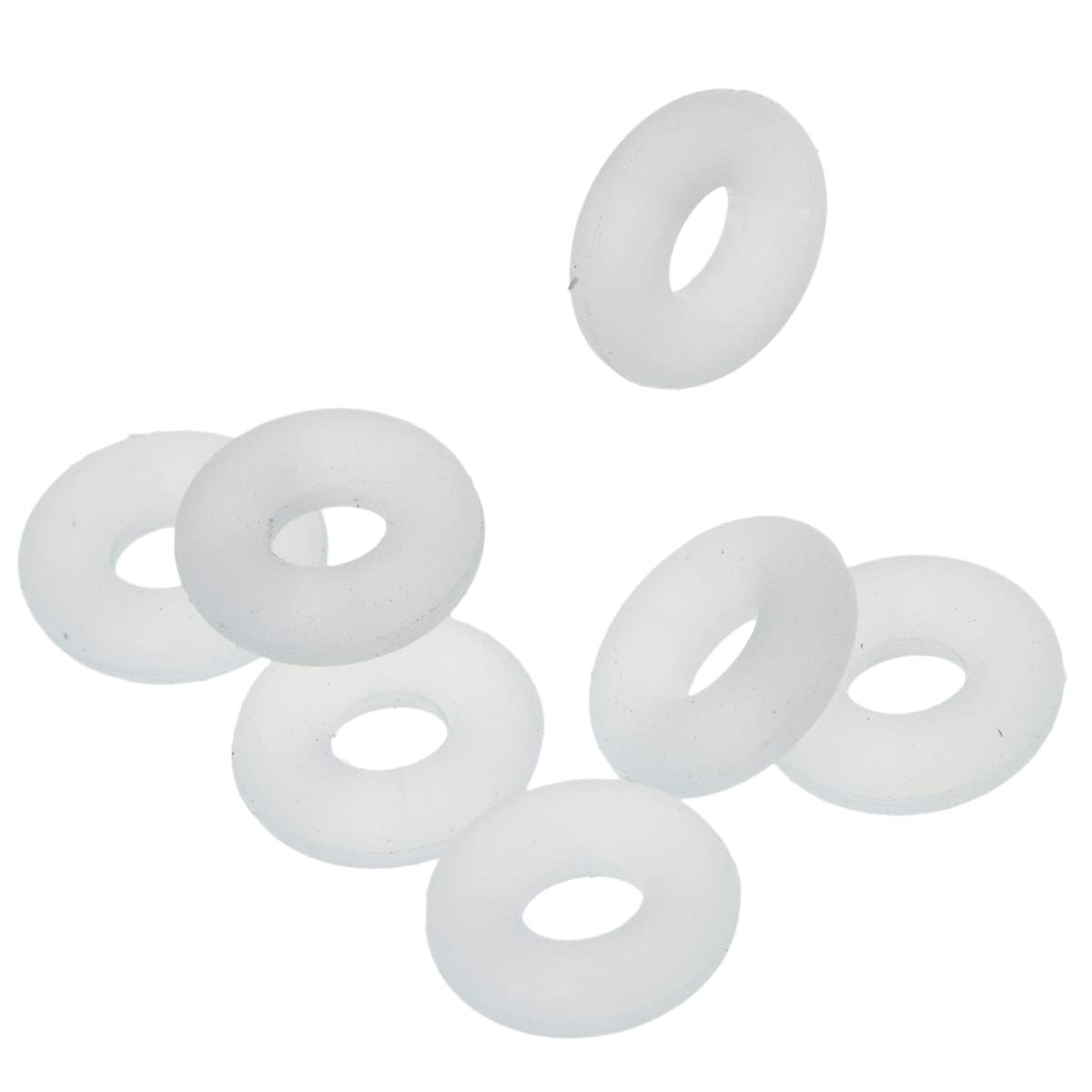 Queenberry White Round Silicone Rubber Stopper Bead for European Charm Bracelets/Clips Bundle
