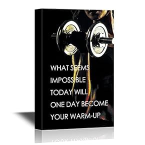 Canvas Wall Art - What Seems Impossible Today Will One Day Become Your Warm Up - Gallery Wrap Modern Home Art | Ready to Hang - 12x18 inches