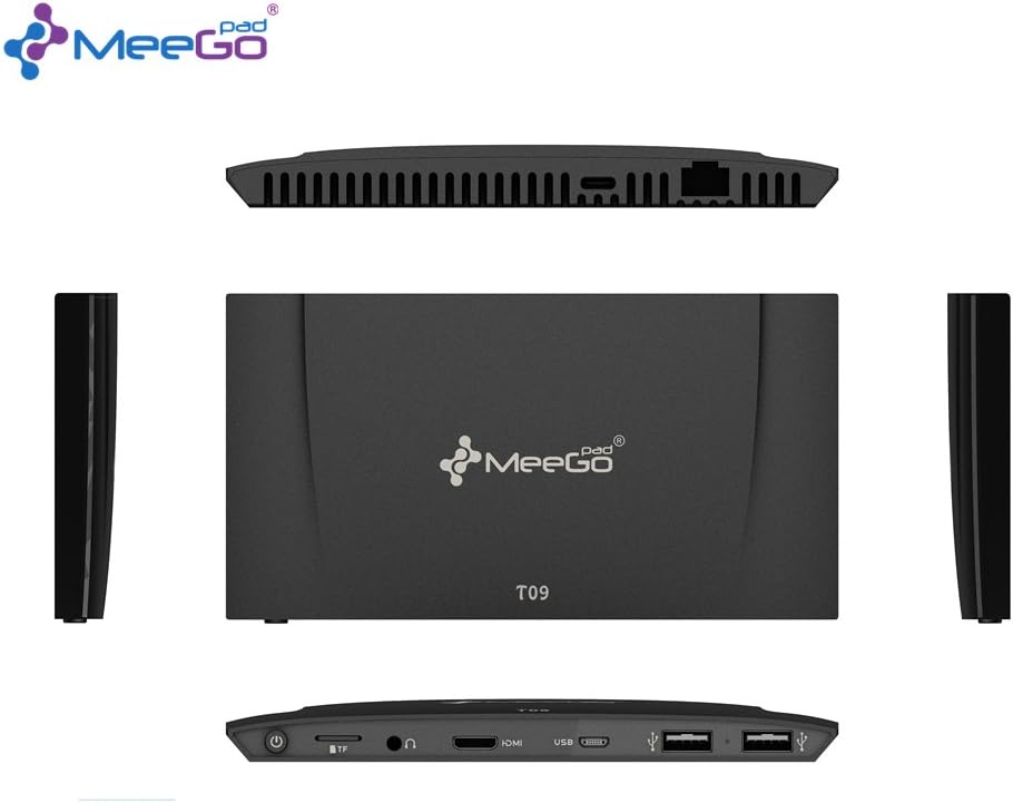 MeeGOPad T09 4GB RAM Type-C Mini PC Box,Licensed Windows 10 Intel x5-Z8300 Dual Band WiFi 2.4g/5g 1000Mbps LAN Compute Stick(Black)