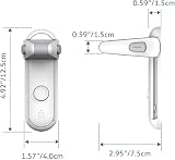 EUDEMON Childproof Door Lever Lock White 2 Pack - Easy Adhesive Installation view 7