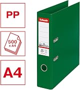 Esselte A4 Lever Arch File Green 72mm Spine 500 Sheets view 2