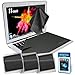 Clean Screen Wizard Microfiber Dust Cloths and Screen Cleaner for MacBook 11 inches, Laptops NoteBooks 11, Tabs 11 in, 4 Pack Bundle Cleaning Cloths Kit and Microfiber Sticker, Grey