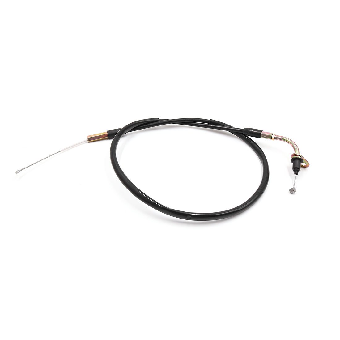 sourcing map Black Rubber Coated Motorcycle Motorbike Throttle Cable Wire 96cm