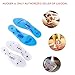 Massaging Insoles,Acupressure Magnetic Massage Foot Therapy Reflexology Pain Relief Shoe Insoles Washable and Cutable 2 Pair (White and Blue)