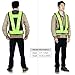 Fuloon 16 LED Light Up Safety Vest with Reflective Vest (Black with Green)