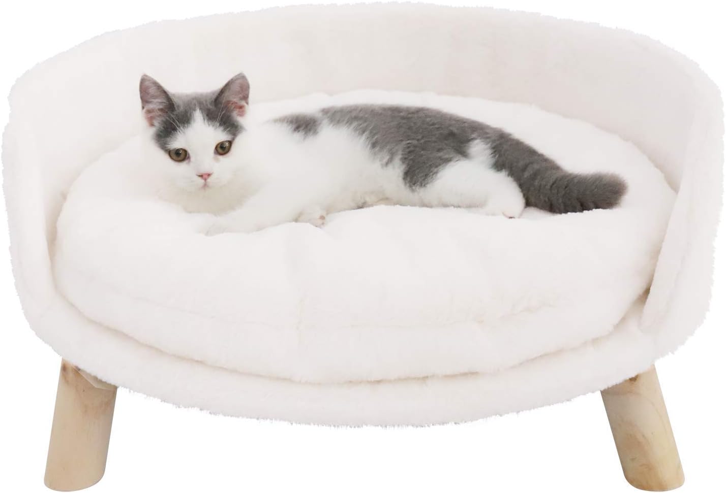 BingoPaw Cat Sofa Chair Bed: Elevated Nordic Pet Stool Bed with Removable Waterproof Mat - Image 3