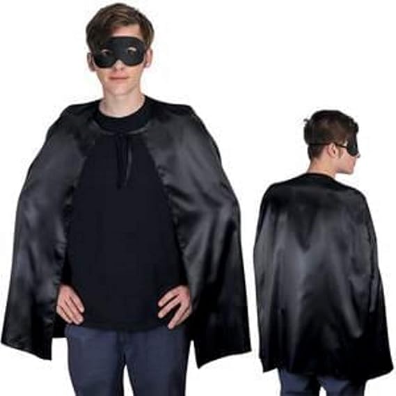 Black Superhero Cape And Mask Clothing