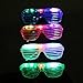 Lvnv Toys@ Kids/Adult Flashing LED Multi Color 'Slotted Shutter' Light Up Show Party Favor Toy Glasses (Colors May Vary)