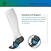 Wanderlust Travel Compression Socks - Support Stockings (White, Large-X-Large)