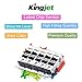 Kingjet Compatible for Canon 220 Black Ink Cartridge Replacement for PGI-220 PGI220 Work with PIXMA MP560 MP620 MP620B MP640 MP980 MP990 MX860 IP3600 IP4600 IP4700 Printer, 5 Pack for 220 XL Black Ink