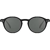 IZIPIZI SUN #D Sunglasses Men & Women Square Biobased Frame, Anti-Scratch Grey Lenses, 100% UV Category 3 Protection w/Pouch (Black)