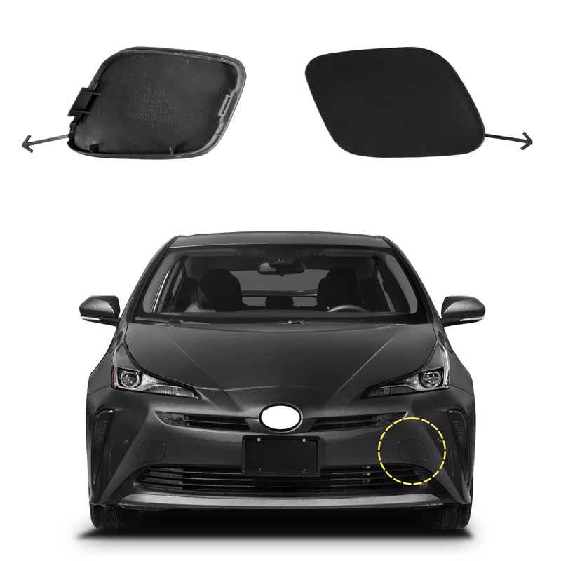 Photo 1 of Car Front Bumper Tow Hook Cover Compatible with Toyota Prius 2019 2020 2021 2022 Trailer Cover Cap 52128-47910 Small Lid Towing Eye Cap Unpainted