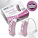 Digital Hearing Amplifier - Set of 2 - Best Hearing Amplifiers That Fit Comfortable Behind the Ear for Women, Small & Discreet BTE Personal Sound Amplifier Pair (Pink)