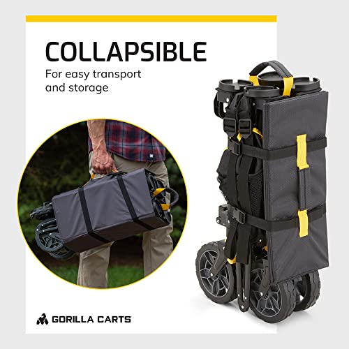 Gorilla Carts 7 Cubic Feet Foldable Collapsible Durable All Terrain