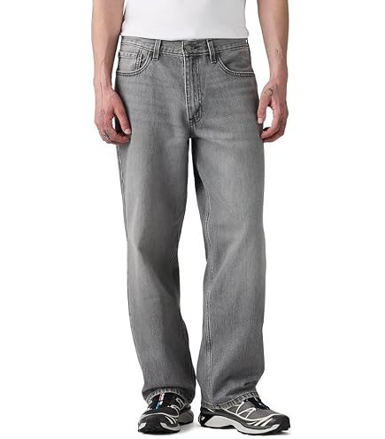 VICTORIOUS Men's Essential Baggy Wide Denim Jeans DL999 Grey 2832