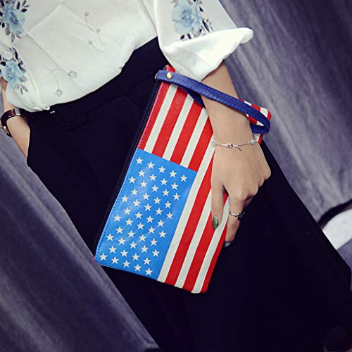 Chiccc Fashion Lady Classic Vintage Flag Clutch Bag Wild Wrist Envelope Bag Pouch For Travel/Business/College