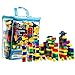 Dimple DC15381 150 Piece Soft Plastic Building Block Set with Wheeled Train Pieces and Carry Bag, Tons of Fun, Great for Kids & Toddlers, Medium, Multicolor