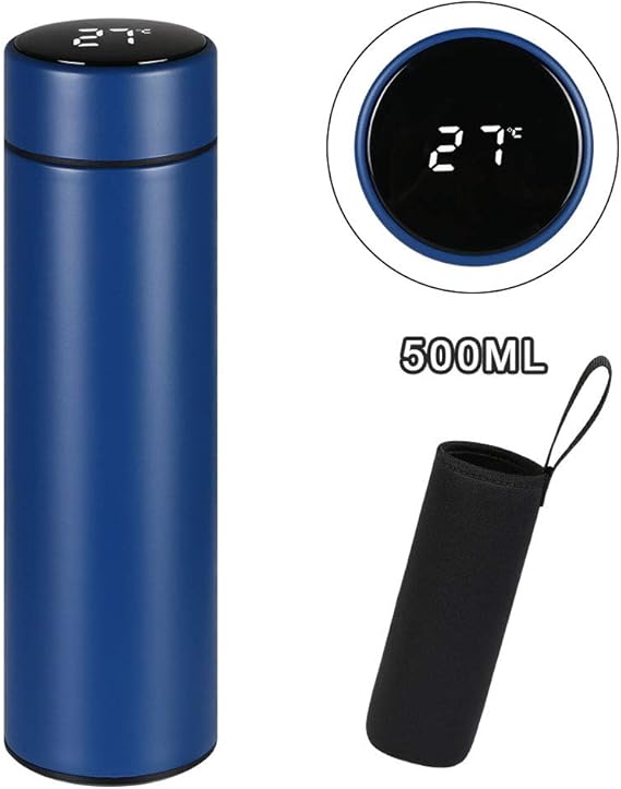 flintronic Travel Mugs, Insulated Water Bottle, 500ml LED Temperature