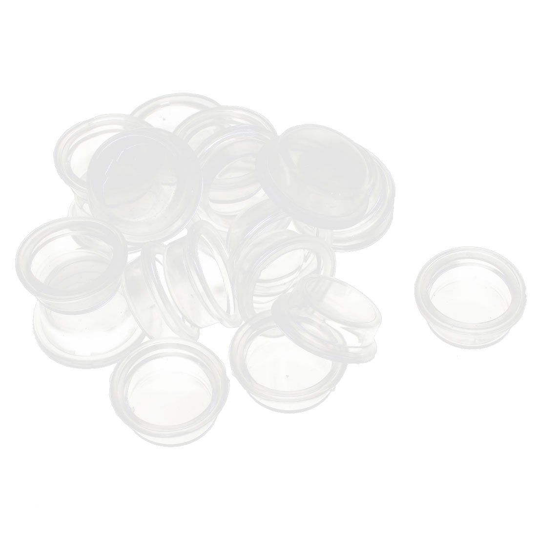 Sourcingmap 20 Pcs White Clear Soft Plastic Waterproof Button Switch Covers Caps