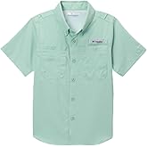 Columbia Boys PFG Tamiami Short Sleeve Shirt, Misty Jade, Large