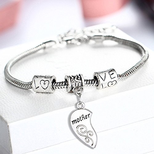 YEEQIN 2PCs Matching Heart Mother Daughter Bracelets Mother Daughter Jewelry Set Gift for Mom or Dau - //medicalbooks.filipinodoctors.org