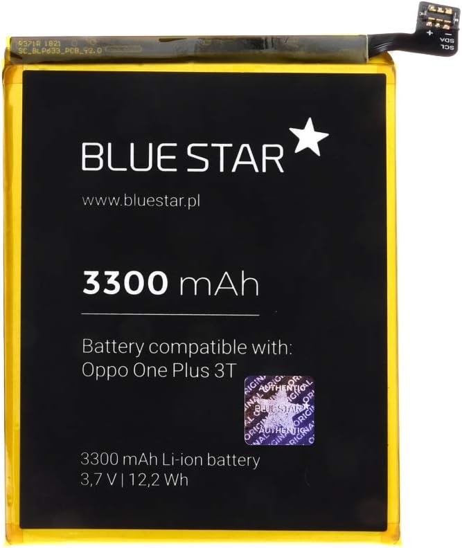 Blue Star - Premium Lithium Li-ion Battery Quick Charge 2.0 3300mAh Compatible With OnePlus 3T / One Plus 3T