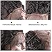 Releek Deep Wave Lace Frontal Wig, 100% Unprocessed Brazilian Virgin Human Hair, 130% Density, 12 Inch, Glueless, Black, Wavy
