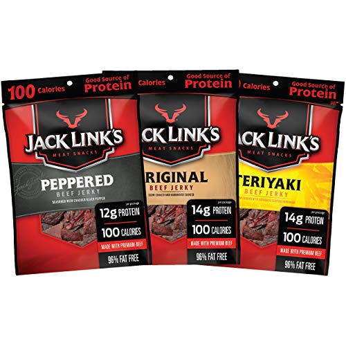 Jack Link’s Beef Jerky Variety Pack & Premium Cuts Beef Steak, Original, 1-Ounce (Pack of 12)