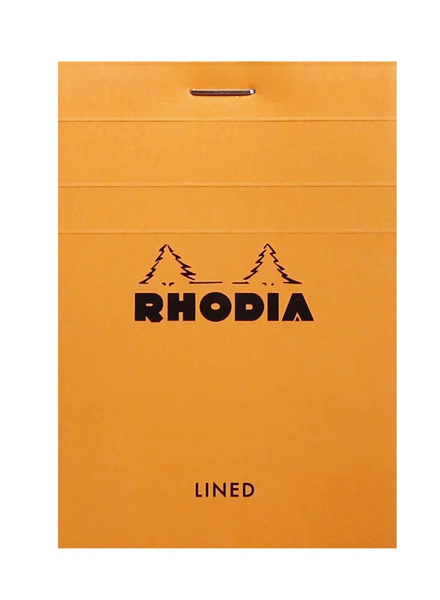 RHODIA 11600C - Stapled Notepad N°11 Orange - A7 - Lined - 80 Detachable Sheets - White Clairefontaine Paper 80 g/m - Soft, Resistant and Waterproof Coated Card Cover - Basics
