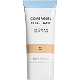 COVERGIRL - Clean Matte BB Cream, Oil-Free, Long-Lasting, Sensitive Skin, Lightweight, 100% Cruelty-Free