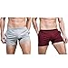 sandbank Men's Pocket Running Workout Gym Active Shorts Lounge Sleep Bottoms (Waistline : 29-32 inch, 2 Pack-Grey+Wine Red)