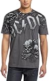 Liquid Blue Men’s Ac/dc Night Prowler Tee, Charcoal, Medium, Online Clothing Store