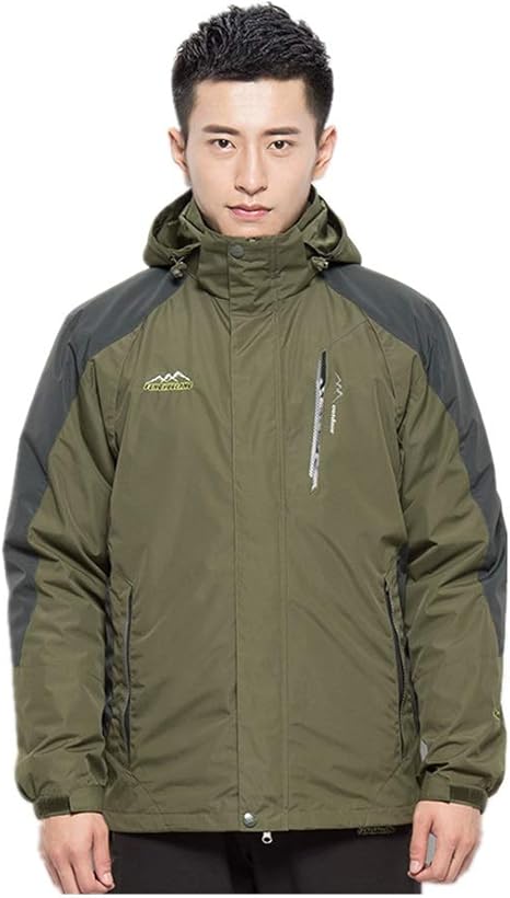 Amazon Co Jp 登山服 防水 防寒 保温 防污 アウトドア ジャケット アウトドアジャケットウォータープルーフラバーズスーツ メンズウォータープルーフジャケットマウンテンウェア 多機能 スキージャケット ャケット 防寒着 色 Military Green サイズ Xxxxl ホーム