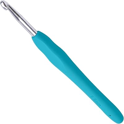 SUVSOON 5.5mm Ergonomic Soft Handle Crochet Hook Leather-Free Rubbery Grip