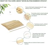 1ABOVE 300 Natural Bamboo Skewers 10 Inch for BBQ Appetizers Kabobs view 4