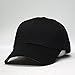 Plain Pro Mesh Low Profile Baseball Cap with Adjustable Velcro (Varied Colors) (Black)