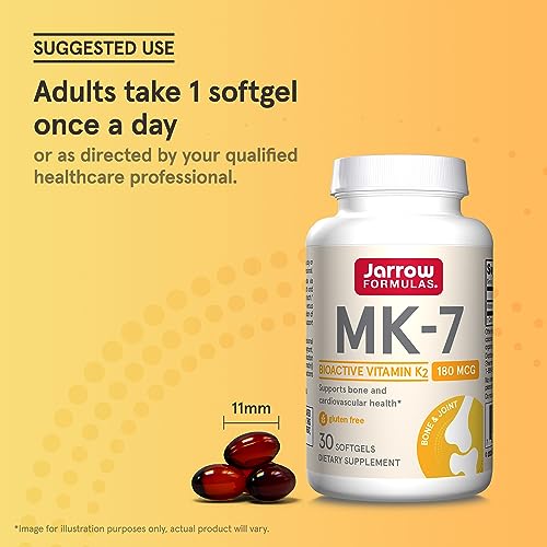 Jarrow Formulas MK7 180 mcg Bioactive Form of Vitamin K2 30