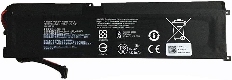 7XINbox 15.4V 65Wh 4221mAh RC30-0270 RZ09-0270 RZ09-03006 RZ09-02705E75-R3U1 4ICP5/46/108 Laptop Battery for Razer Hazel Blade 15 Base Stealth 2018 Series - Image 3