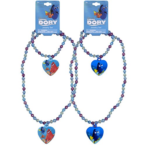 Girls Disney Licensed Finding Dory Matching Jewelry 2pc Necklace and Bracelet Set